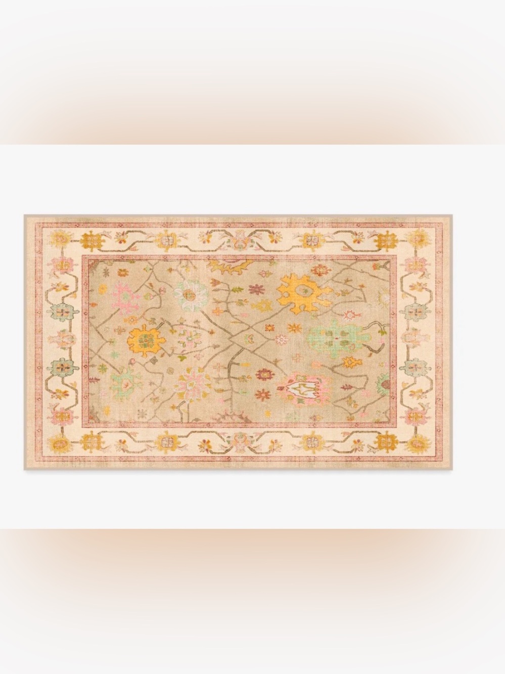 Ruggable Jemima Neutral Multicolor Flatwoven Rug - Pink - 3’x5’